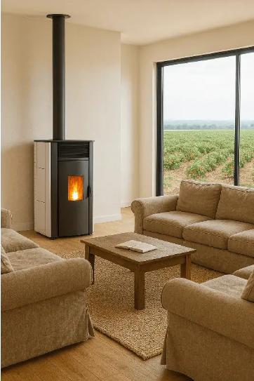 Estufa de pellets - modelo BESTIA 15,3kw triple salida - Imagen 2